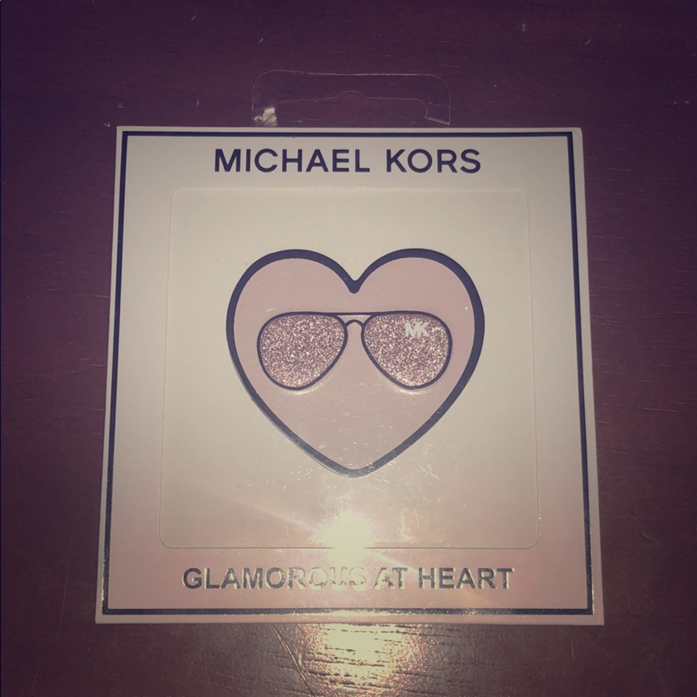 Michael Kors leather sticker glamorous at heart